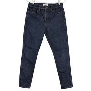 LOFT Women's Stretch Modern High Waist Blue Denim Skinny‎ Ankle Jeans Size 28